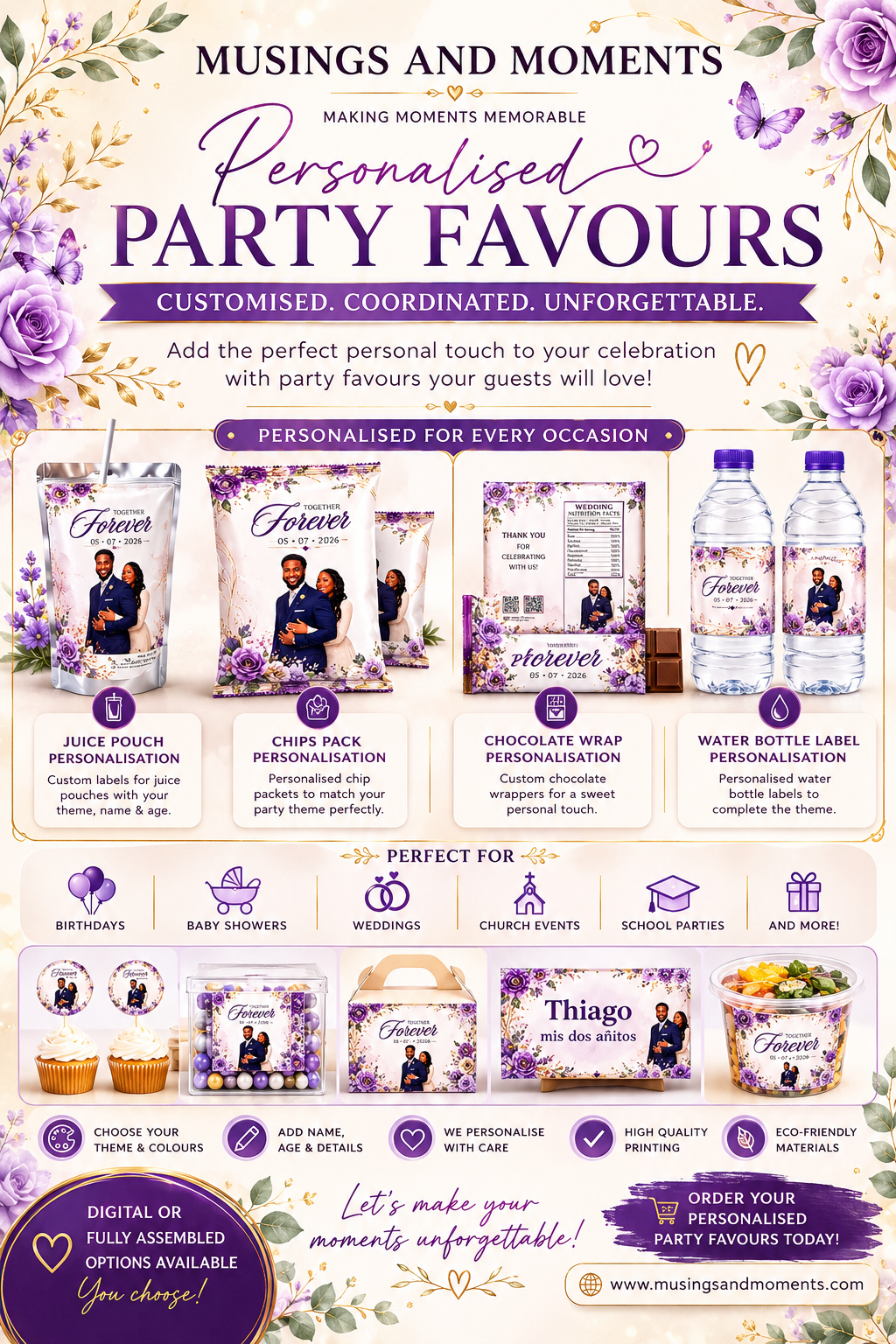Wedding Party Favours Fully Assembled Collection