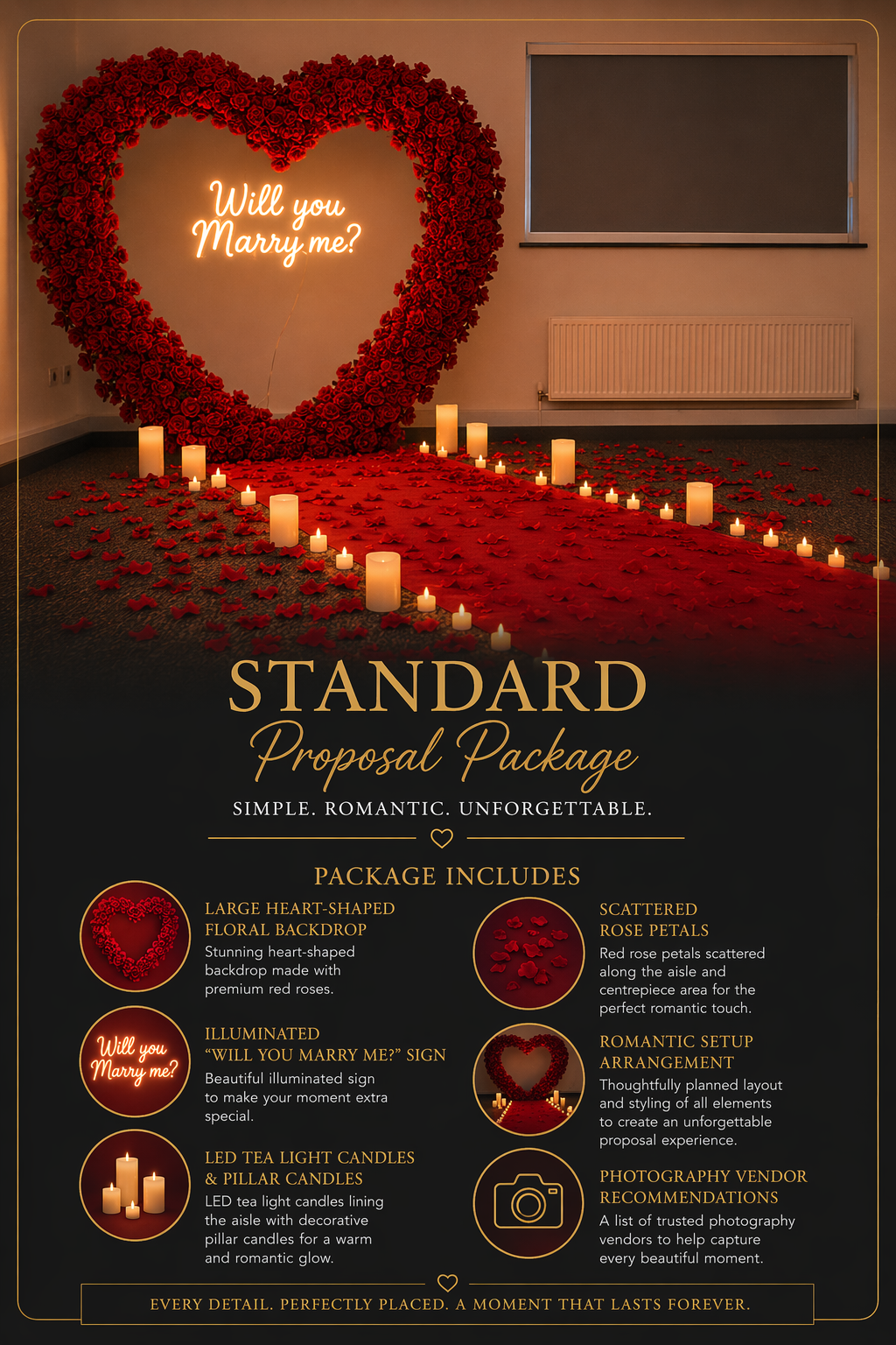Wedding Proposal Decoration Setup Service