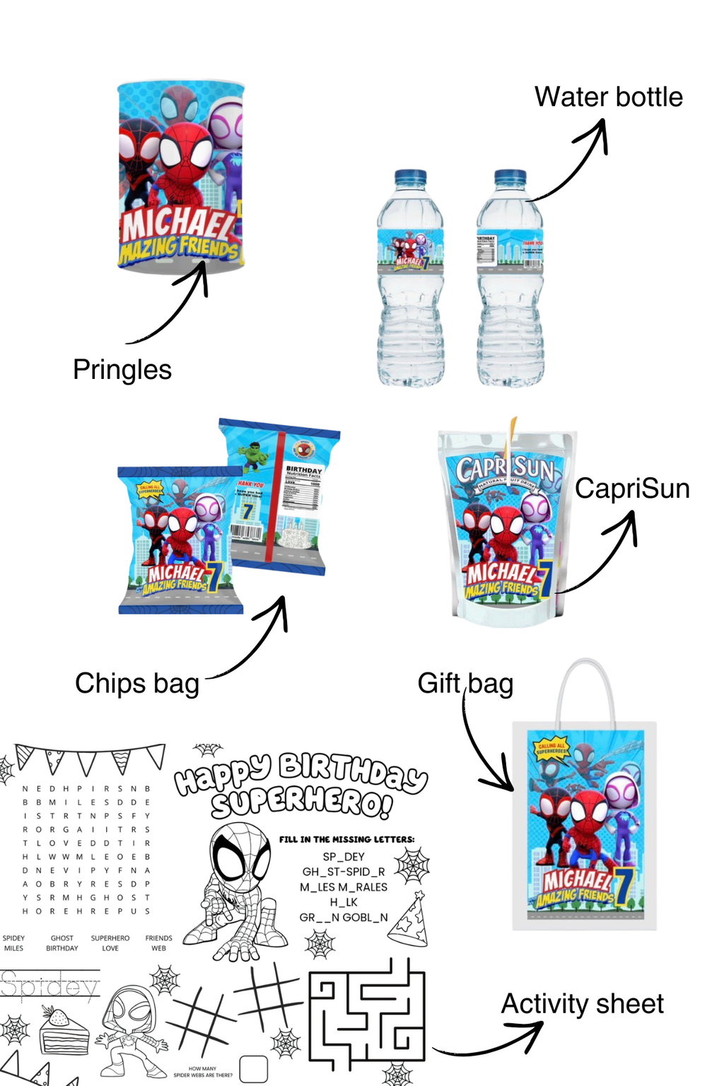 Birthday Party Favours Bundle