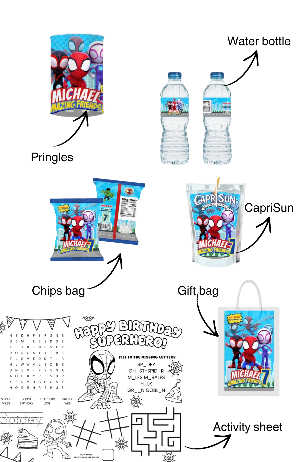 Birthday Party Favours Bundle