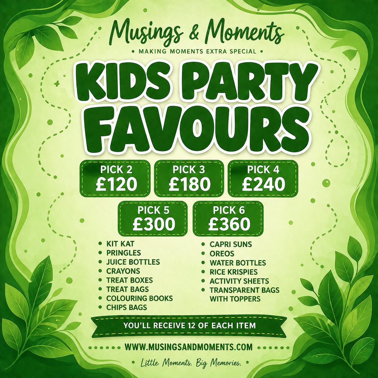 Kids Party Favours Bundle